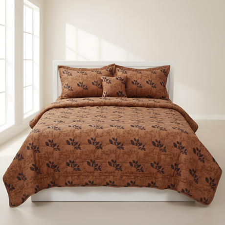 Plushmink Comfora 5 Pcs Bed in a Bag-Ochre at Zubaidas Homestore Pakistan
