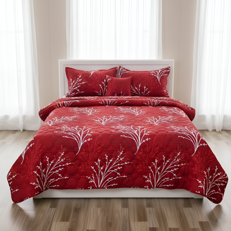 Plushmink Comfora 5 Pcs Bed in a Bag-Redfrost at Zubaidas Homestore Pakistan
