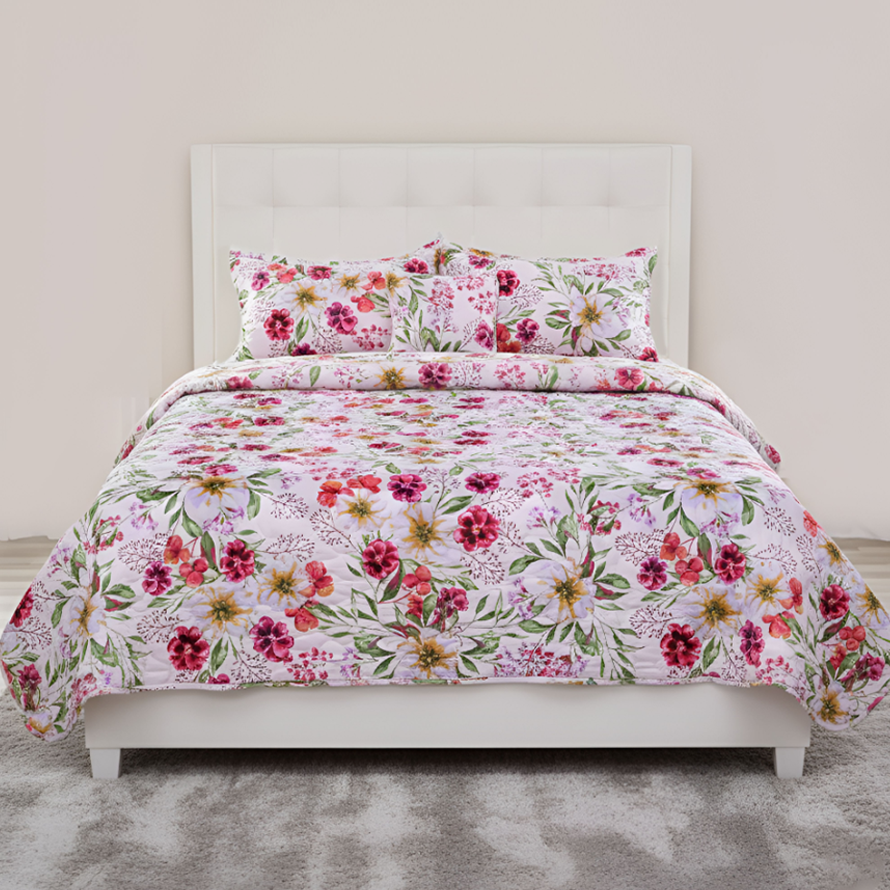 Plushmink Comfora 5 Pcs Bed Printed Floral Comforter at Zubaidas Homestore Pakistan
