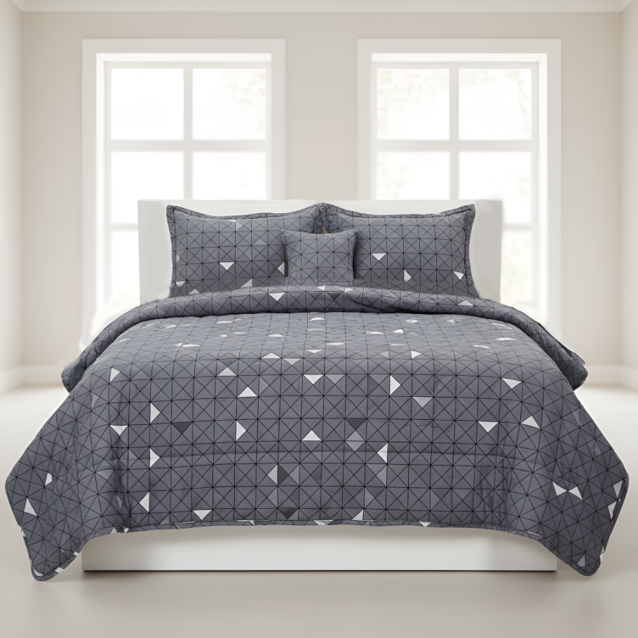 Plushmink Comfora 5Pcs Bed in a Bag-Linear Luxe at Zubaidas Homestore Pakistan