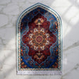 Plushmink Crimson Royal Blue Medallion 3D Prayer Mat at Zubaidas Homestore 