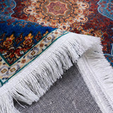 Plushmink Crimson Royal Blue Medallion 3D Prayer Mat at Zubaidas Homestore. The Largest Home Shop in Pakistan