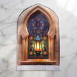 Plushmink Elegance Blue Arch and Lantern 3D Prayer Mat at Zubaidas Homestore 