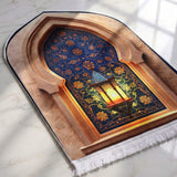Plushmink Elegance Blue Arch and Lantern 3D Prayer Mat at Zubaidas Homestore Pakistan