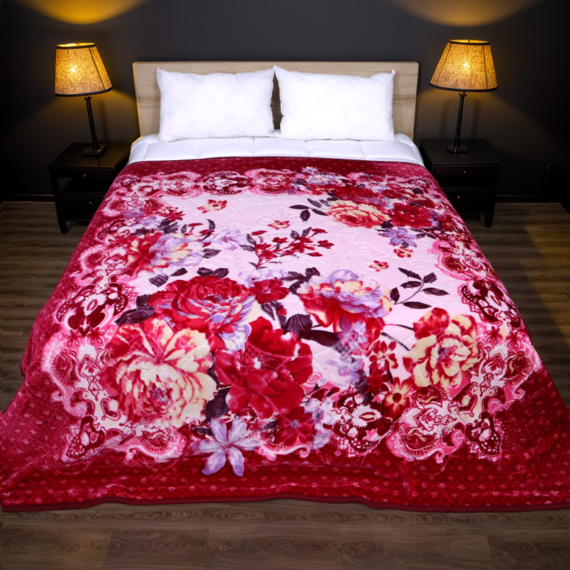Plushmink Empire 6KG 2-Ply King Bed Blanket Peony at Zubaidas Homestore Online Pakistan