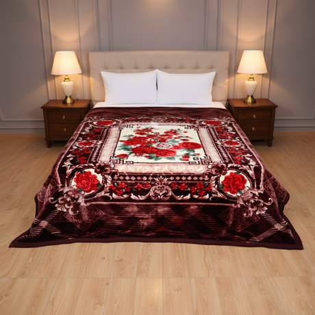 Plushmink Empire King Bed 6 KG Blanket - Garnet at Zubaidas Homestore Pakistan