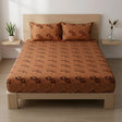 Plushmink Fantasy Fitted Bed Sheet-Ochre at Zubaidas Homestore Pakistan