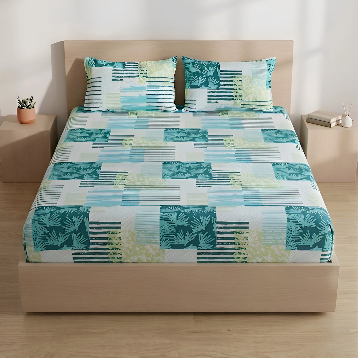 Plushmink Fantasy Fitted Bed Sheet-Wave at Zubaidas Homestore Pakistan