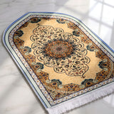Plushmink Golden Medallion Traditional Persian 3D Prayer Mat at Zubaidas Homestore Pakistan