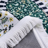 Plushmink Green Floral Striped Arch 3D Prayer Mat at Zubaidas Homestore. The Largest Home Shop in Pakistan