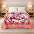 Plushmink Luxury Peach Floral Plush Blanket at Zubaidas Homestore Pakistan