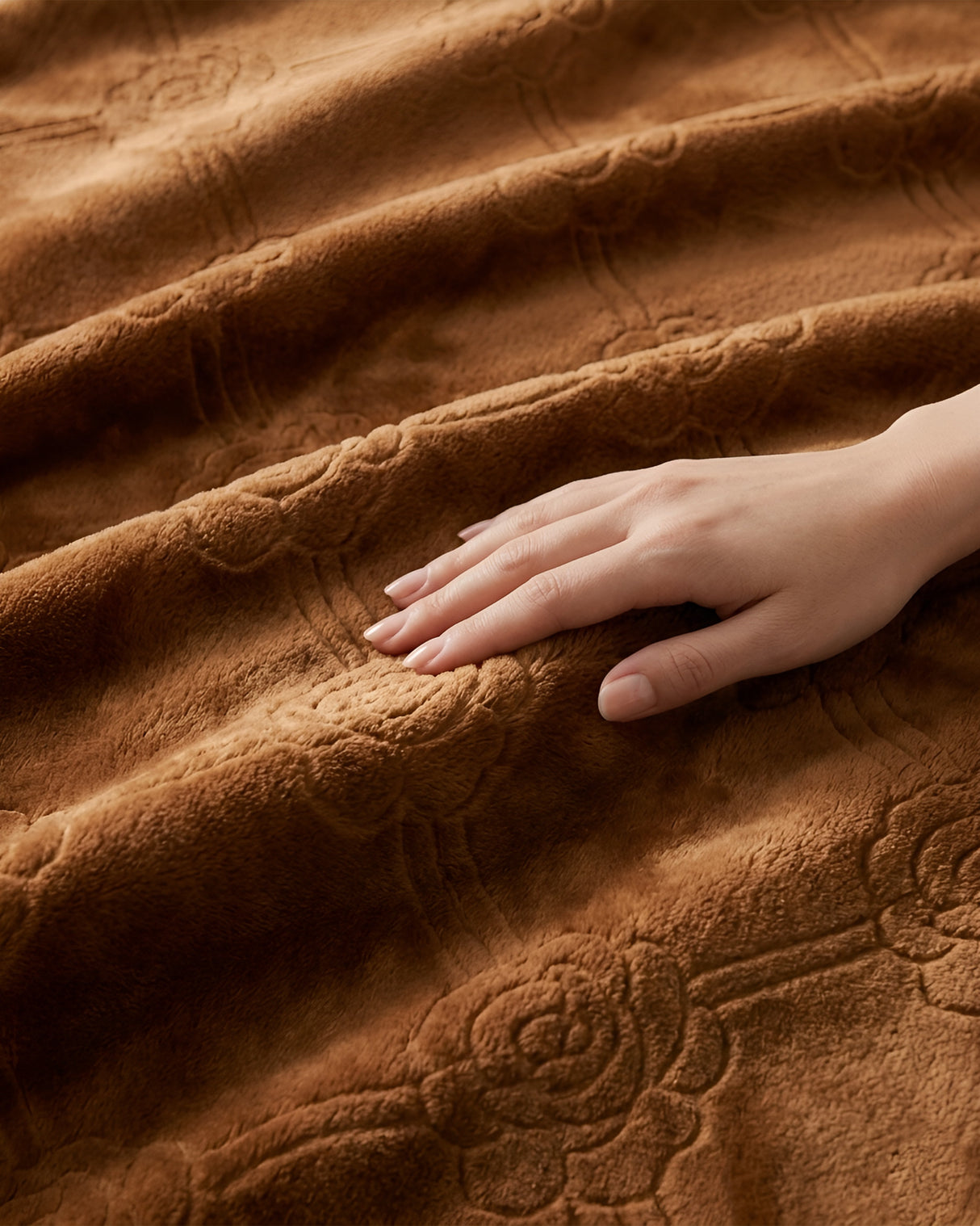 Plushmink Mansion AC Flannel Double Blanket Golden at Zubaidas Homestore Online Pakistan
