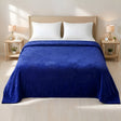 Plushmink Mansion AC Flannel Double Blanket Navy Blue at Zubaidas Homestore