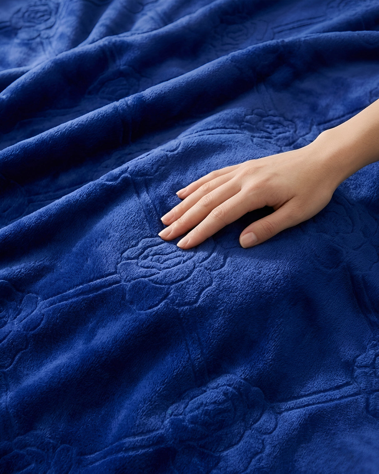Plushmink Mansion AC Flannel Double Blanket Navy Blue at Zubaidas Homestore Best Online Homestore in Pakistan