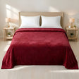 Plushmink Mansion AC Flannel Double Blanket Red at Zubaidas Homestore