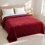 Plushmink Mansion AC Flannel Double Blanket Red at Zubaidas Homestore Pakistan