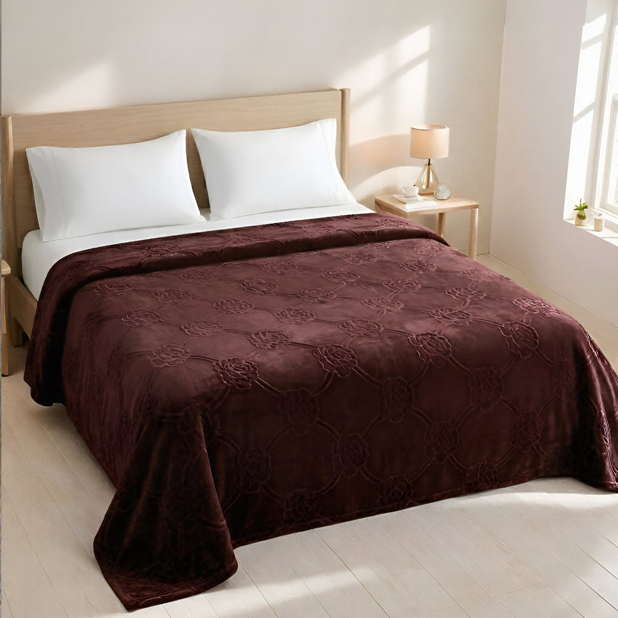 Plushmink Mansion AC Flannel Blanket Single Brown at Zubaidas Homestore Pakistan