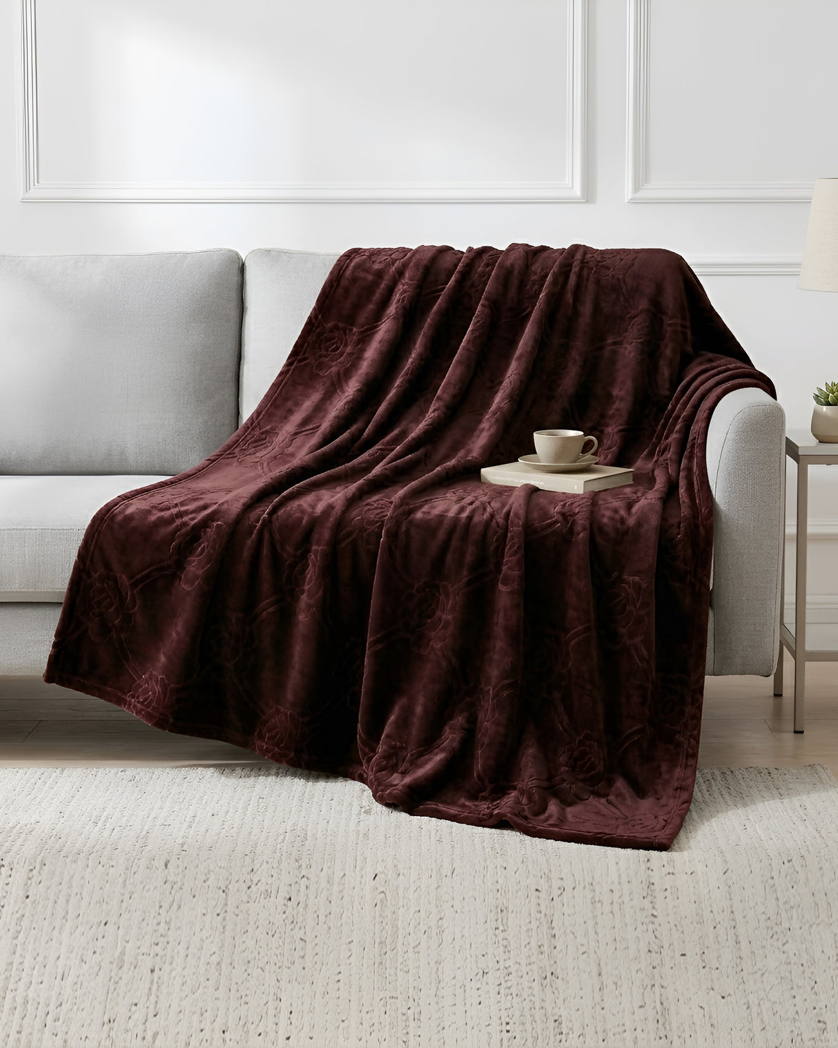 Plushmink Mansion AC Flannel Single Blanket Brown at Zubaidas Number 1 Homestore in Pakistan