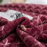 Plushmink Maroon and White Motif Winter Blanket Single Bed Size at Zubaidas Homestore Pakistan