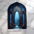 Plushmink Ornate Blue Niche with Golden Accents 3D Prayer Mat at Zubaidas Homestore 