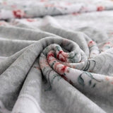Plushmink Pink Floral Striped Winter Blanket Single Bed Size at Zubaidas Homestore Pakistan