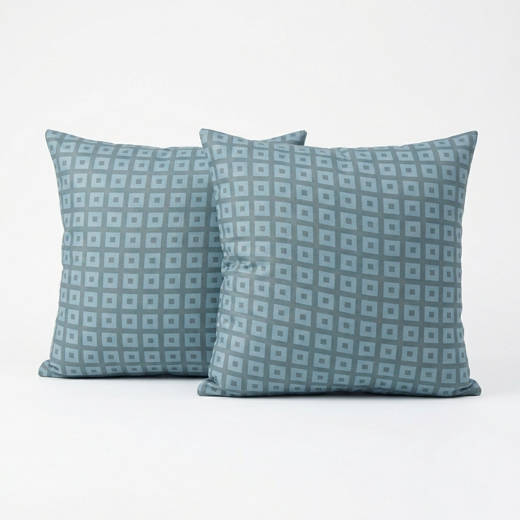Plushmink Printed Filled Cushions-Leaf Grid at Zubaidas Homestore Best for Home Shopping