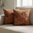 Plushmink Printed Filled Cushions-Ochre at Zubaidas Homestore Pakistan