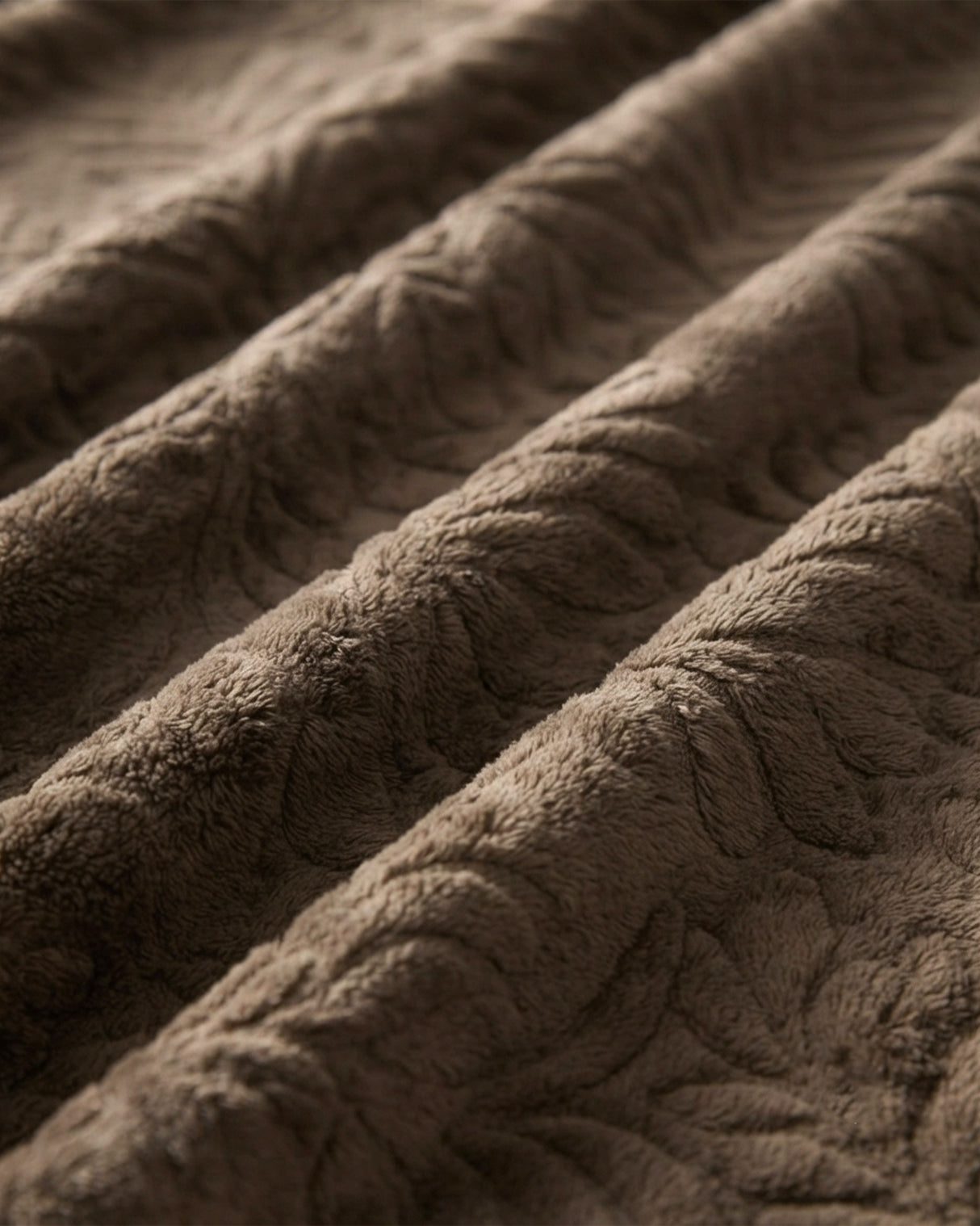 Plushmink Rabbit Fur Throw Blanket Brown at Zubaidas Homestore Pakistan