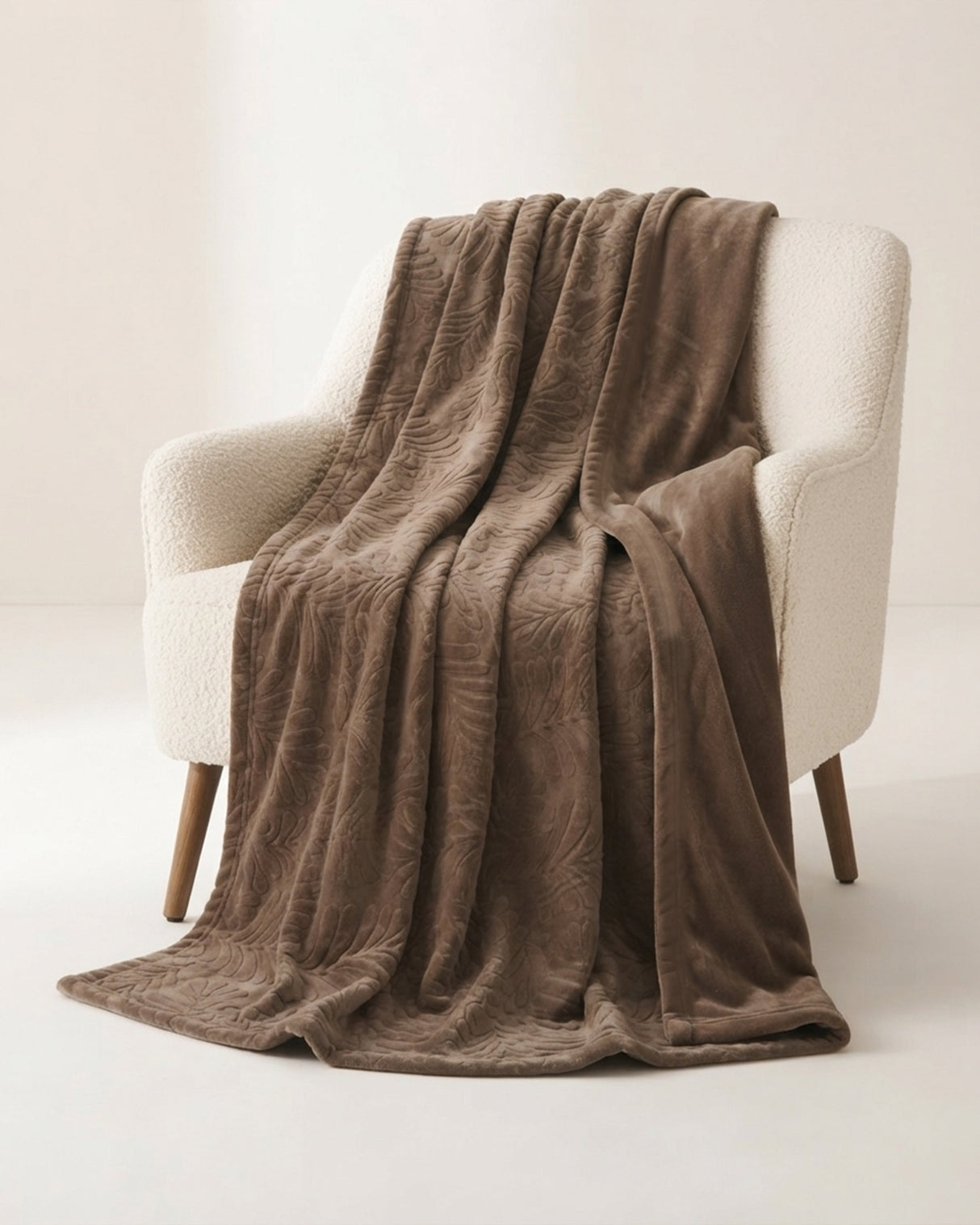 Plushmink Rabbit Fur Throw Blanket Brown at Zubaidas Homestore - House of the Largest and Best Collection of Blankets in Pakistan