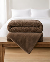 Plushmink Rabbit Fur Throw Blanket Brown at Zubaidas Homestore - House of the Biggest Collection of Blankets in Pakistan