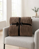 Plushmink Rabbit Fur Throw Blanket Brown at Zubaidas Homestore - House of the Largest Collection of Blankets in Pakistan