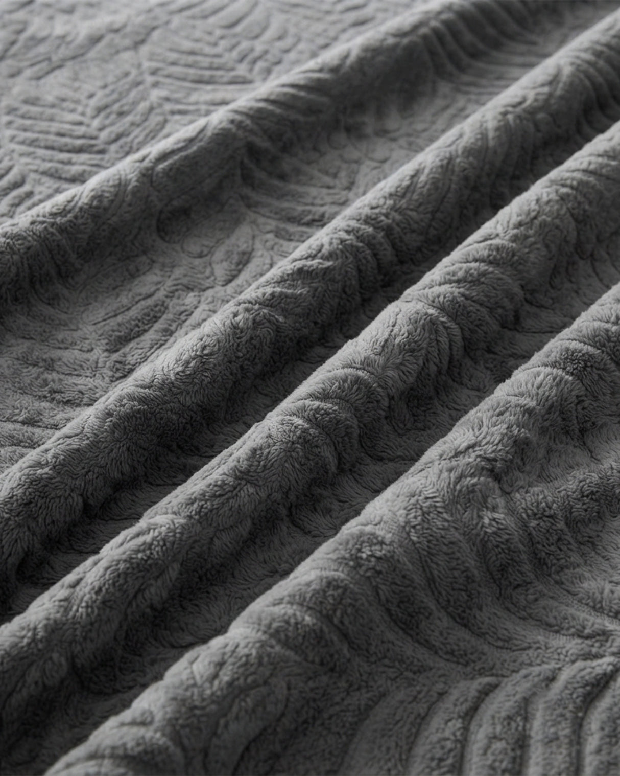 Plushmink Rabbit Fur Throw Blanket Charcoal Grey at Zubaidas Homestore Pakistan