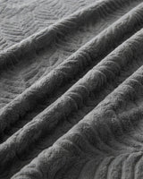 Plushmink Rabbit Fur Throw Blanket Charcoal Grey at Zubaidas Homestore Pakistan