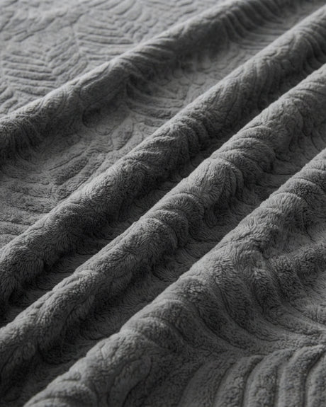 Plushmink Rabbit Fur Throw Blanket Charcoal Grey at Zubaidas Homestore Pakistan