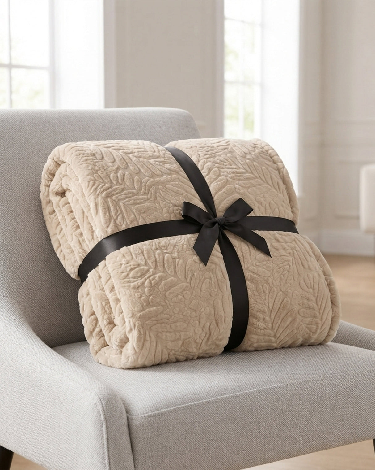 Plushmink Rabbit Fur Throw Blanket Cloud Dancer at Zubaidas Homestore - House of the Largest Collection of Blankets in Pakistan