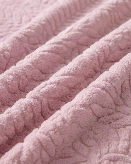 Plushmink Rabbit Fur Throw Blanket Pink at Zubaidas Homestore Pakistan