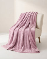 Plushmink Rabbit Fur Throw Blanket Pink at Zubaidas Homestore - House of the Largest Collection of Blankets in Pakistan