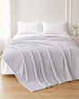 Plushmink Rabbit Fur Throw Blanket Silver at Zubaidas Homestore