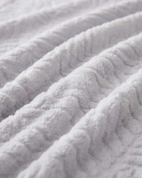 Plushmink Rabbit Fur Throw Blanket Silver at Zubaidas Homestore Pakistan