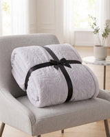 Plushmink Rabbit Fur Throw Blanket Silver at Zubaidas Homestore - House of the Largest Collection of Blankets in Pakistan