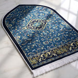 Plushmink Royal Blue Garden Islamic Rug 3D Prayer Mat at Zubaidas Homestore Pakistan