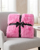 Plushmink Shaggy Throw Blanket Pink at Zubaidas Homestore -  House of the Best Collection of Blankets in Pakistan