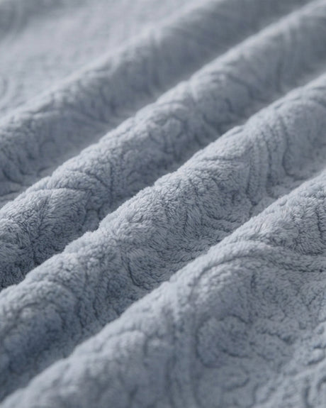 Plushmink Sherpa Jacquard Throw Blanket Blue at Zubaidas Homestore Pakistan
