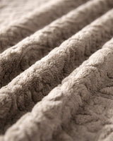 Plushmink Sherpa Jacquard Throw Blanket Brown at Zubaidas Homestore Pakistan