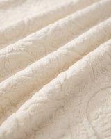 Plushmink Sherpa Jacquard Throw Blanket Cream at Zubaidas Homestore Pakistan