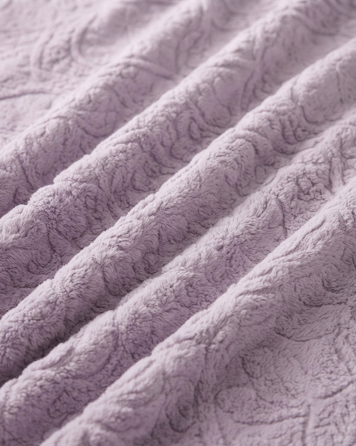 Plushmink Sherpa Jacquard Throw Blanket Lilac at Zubaidas Homestore Pakistan