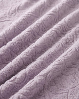 Plushmink Sherpa Jacquard Throw Blanket Lilac at Zubaidas Homestore Pakistan