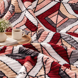 Plushmink Soft and Warm Abstract Block Design Blanket at Zubaidas Homestore Pakistan