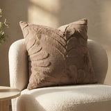 Plushmink Solid Mink Cushion Truffle at Zubaidas Homestore