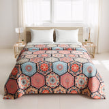 Plushmink Supremo Flannel AC Blanket Mosaic Double With Border at Zubaidas Homestore Pakistan